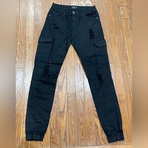 Black Distressed Women's Jeans